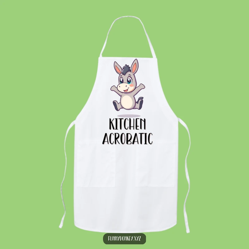 Funny Kawaii Donkey Leap Apron: Cook with Playful Energy and Humor