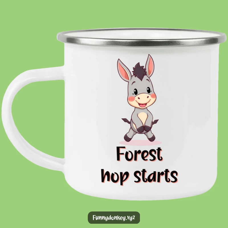Funny Kawaii Donkey Camping Mug: Hoppy Adventures Ahead