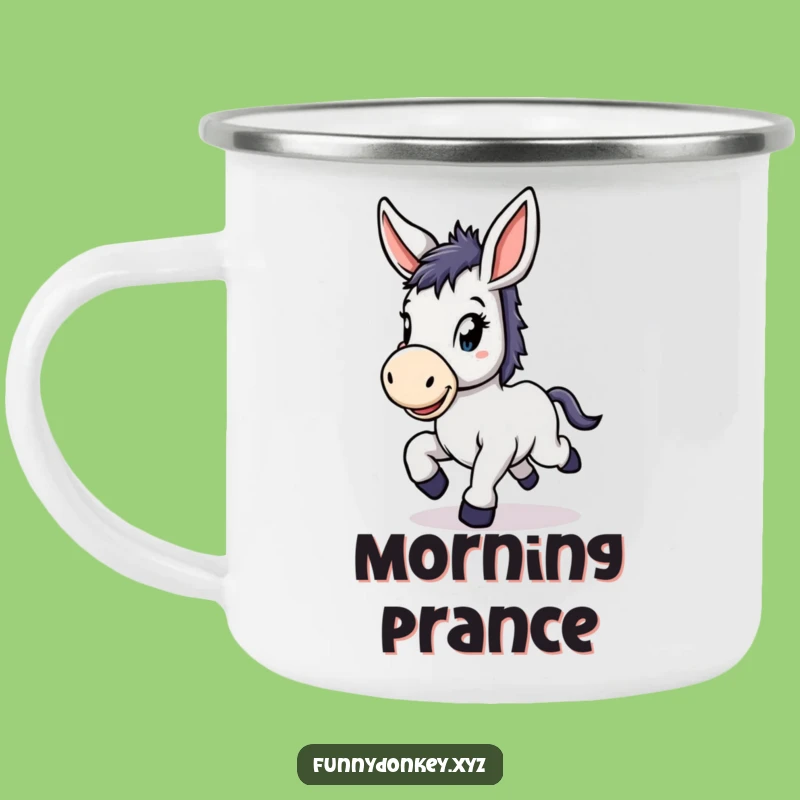 Funny Kawaii Donkey Camping Mug: Prancing Drinkware, Ideal Funny Gift
