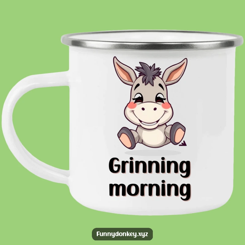 Funny Donkey Grin Camping Mug: Silly Tap Drinkware, Ideal Funny Gift
