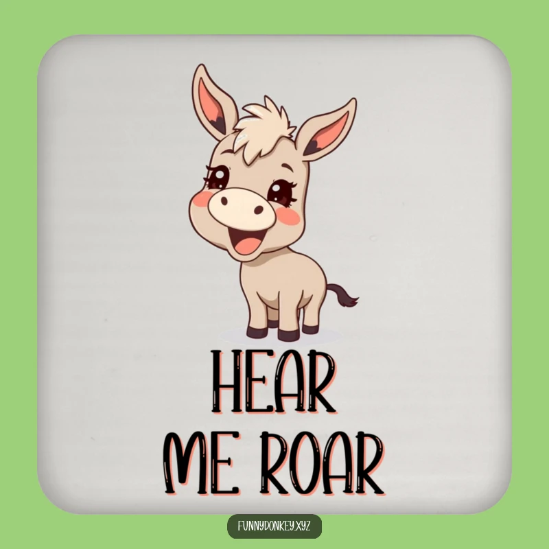 Funny Kawaii Donkey Braying Coaster: Protect Surfaces with Mischievous Humor