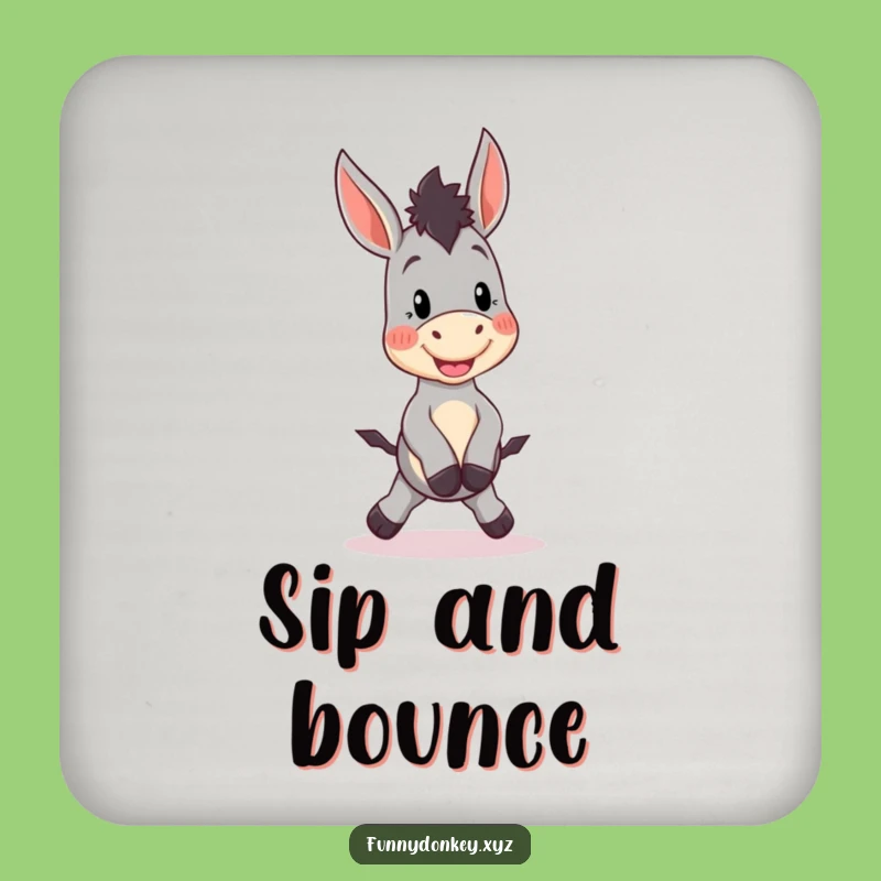 Funny Kawaii Donkey Coaster: Protect Surfaces with Hoppy Charm