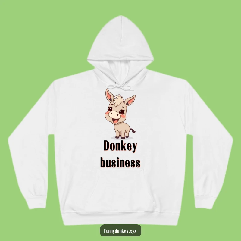Funny Kawaii Donkey Braying Hoodie: Cozy Up with This Hilarious and Mischievous Design