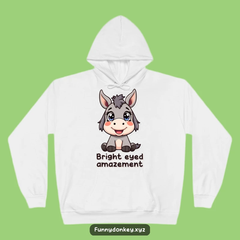 Funny Kawaii Donkey Hoodie: Cozy Comfort with Wide-Eyed Joy