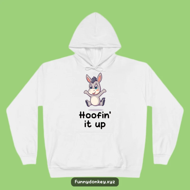 Funny Kawaii Donkey Leap Hoodie: Cozy Up with Playful Energy and Humor