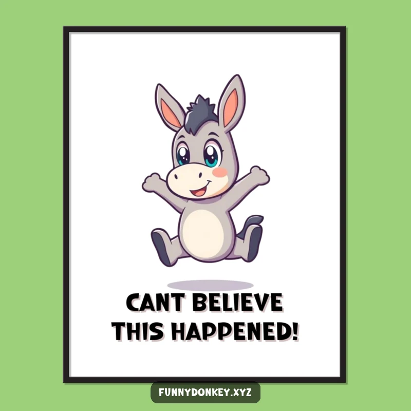 Free Printable Funny Donkey Wall Art - Playful Downloadable Decor!