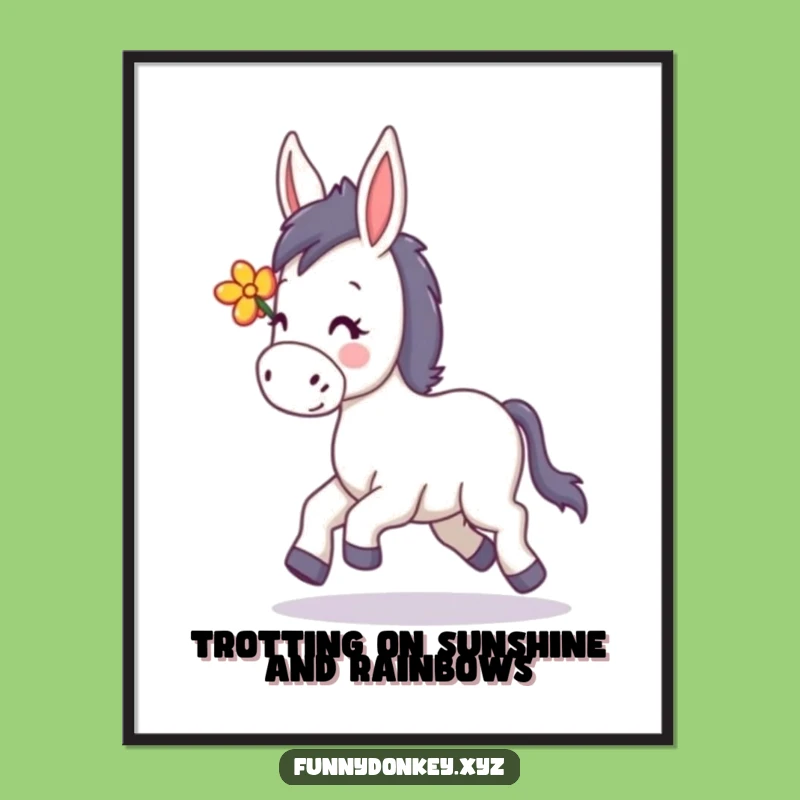 Free Printable Funny Donkey Wall Art - Whimsical Downloadable Decor!