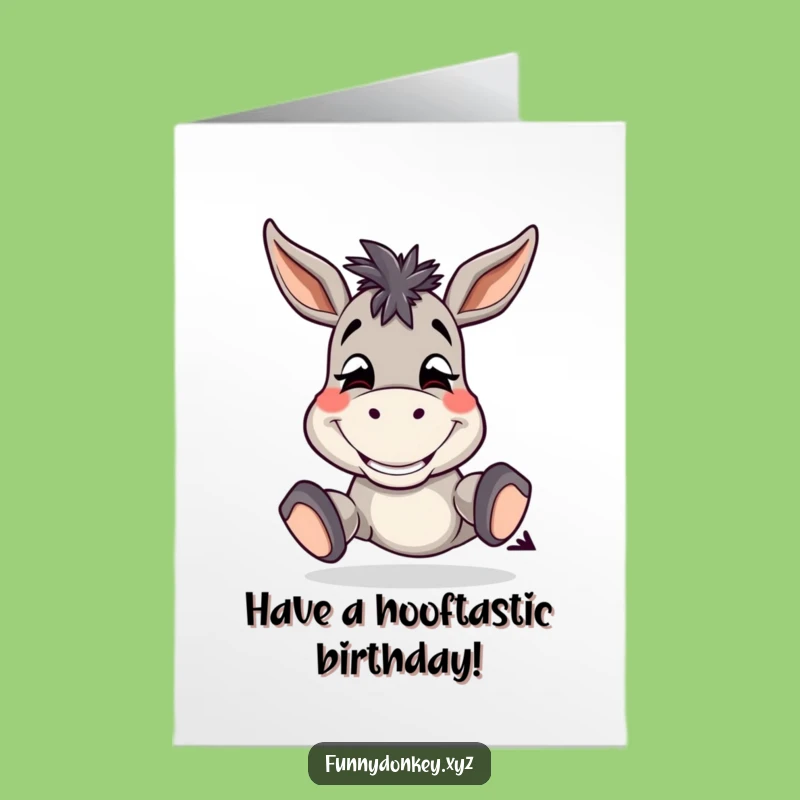 Free Printable Birthday Card: Silly Grinning Donkey for a Hilarious Birthday