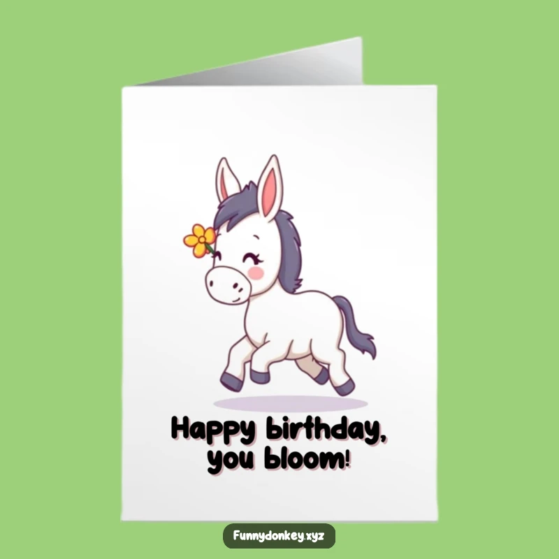 Free Printable Happy Birthday Donkey Card - Sweet & Funny Downloadable Gift!