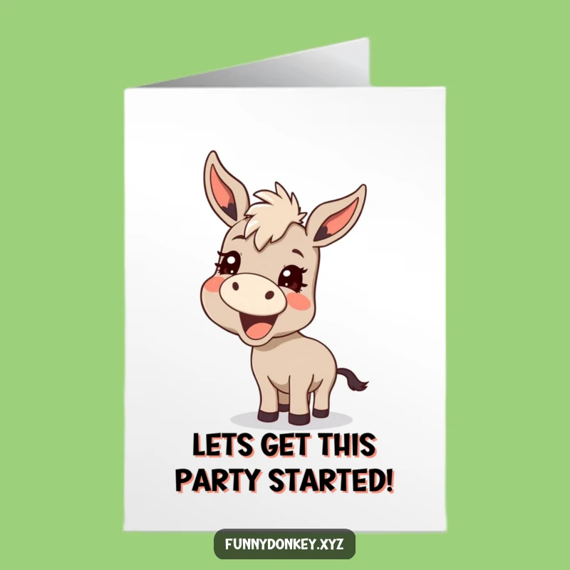 Free Printable Funny Birthday Card Donkey Braying - Hilarious DIY Downloadable Gift!