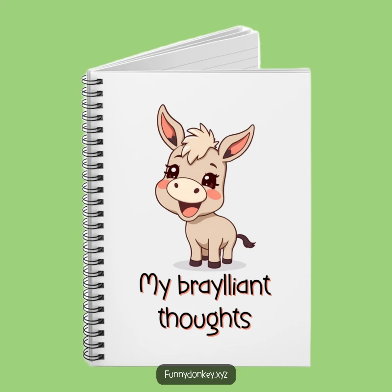 Funny Kawaii Donkey Braying Notebook: Jot Down Ideas with a Mischievous Grin