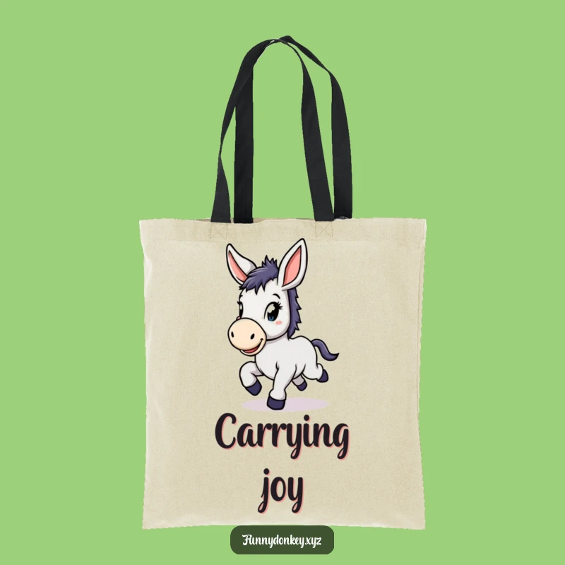 Funny Kawaii Donkey Tote: Prancing Delight Bag, Perfect Funny Gift