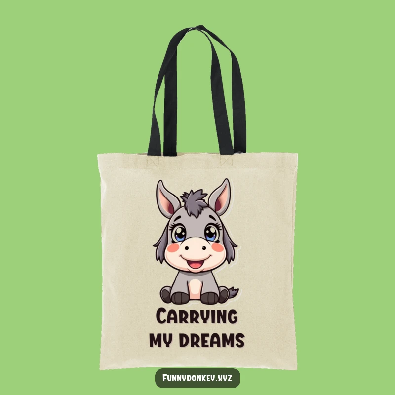 Funny Kawaii Donkey Tote Bag: Carry Hope and Happy Smiles