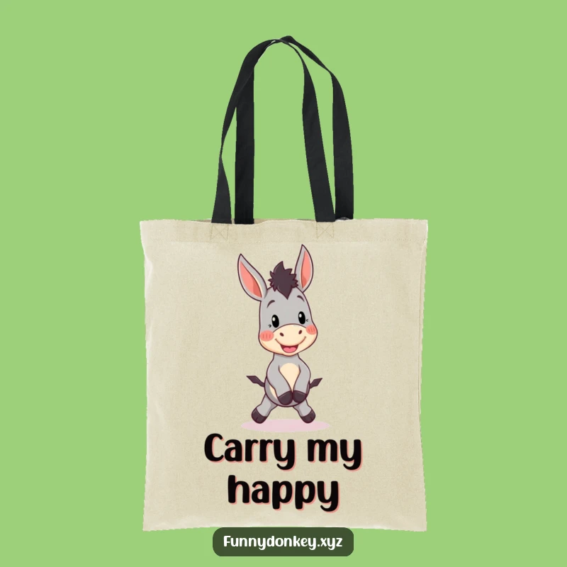 Funny Kawaii Donkey Tote Bag: Carry Your Joyful Hops
